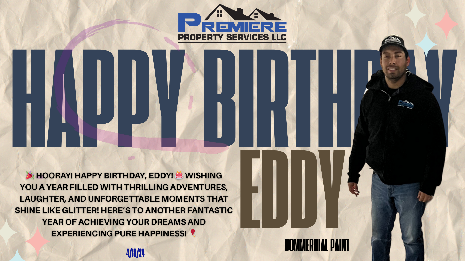 Celebrating Eddy Azanon: A Birthday Tribute to Our Commercial Paint Expert
