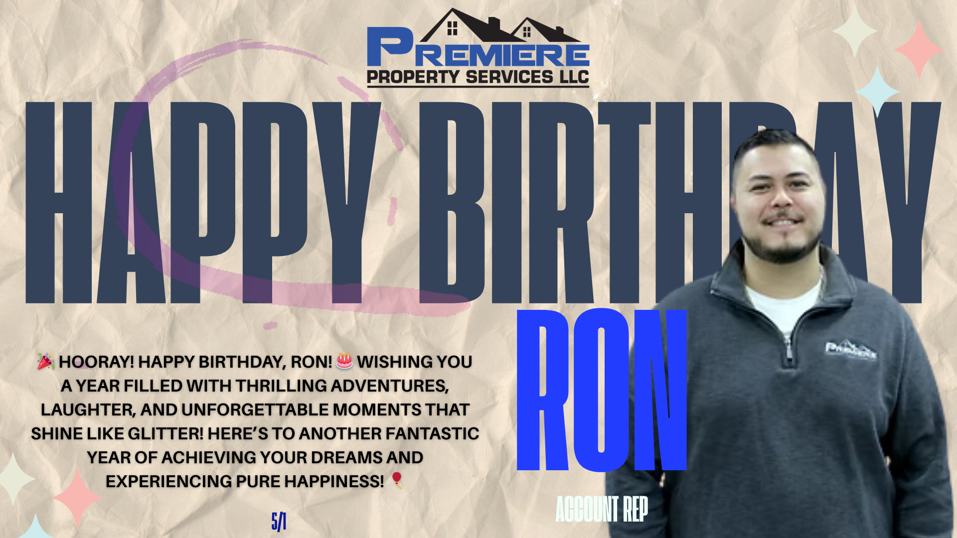 Happy Birthday to Ron Powell, Our Dedicated Account Representative!