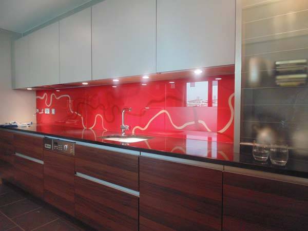 London glass splashback