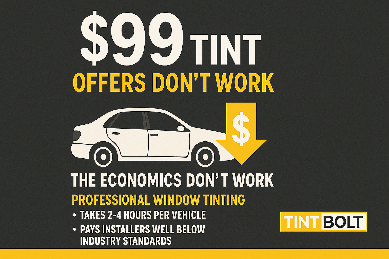 Why $99 Tint Jobs Are Industry Poison