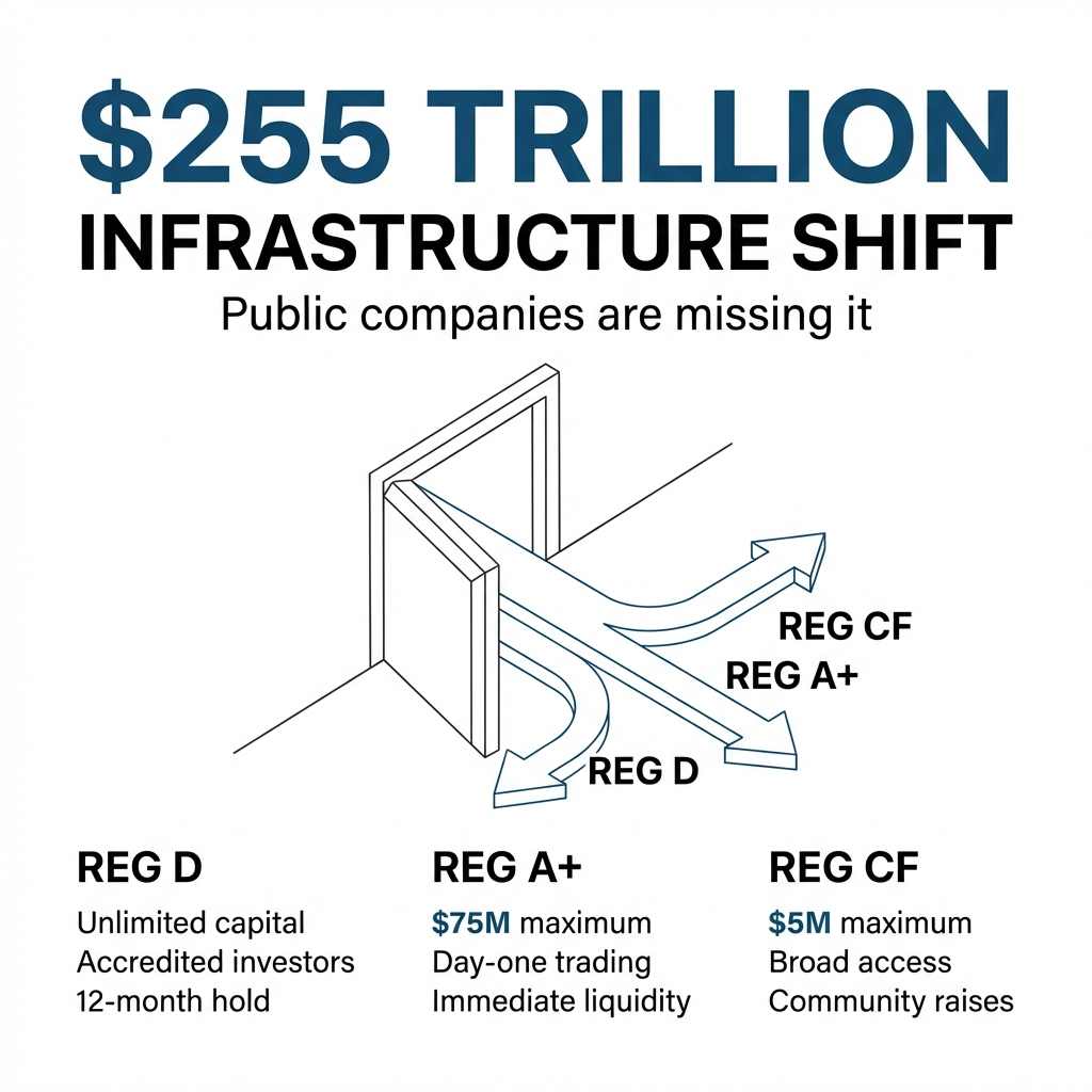 The Infrastructure Play Public Companies Are Missing: How the GENIUS Act Opened a $255 Trillion Tokenization Window