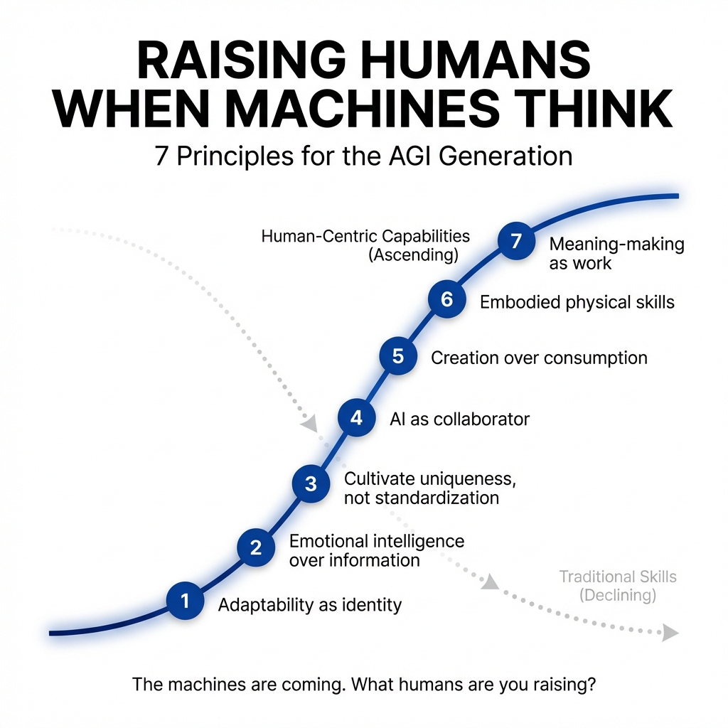 When Machines Think: Seven Principles for Raising Humans in the Age of AGI