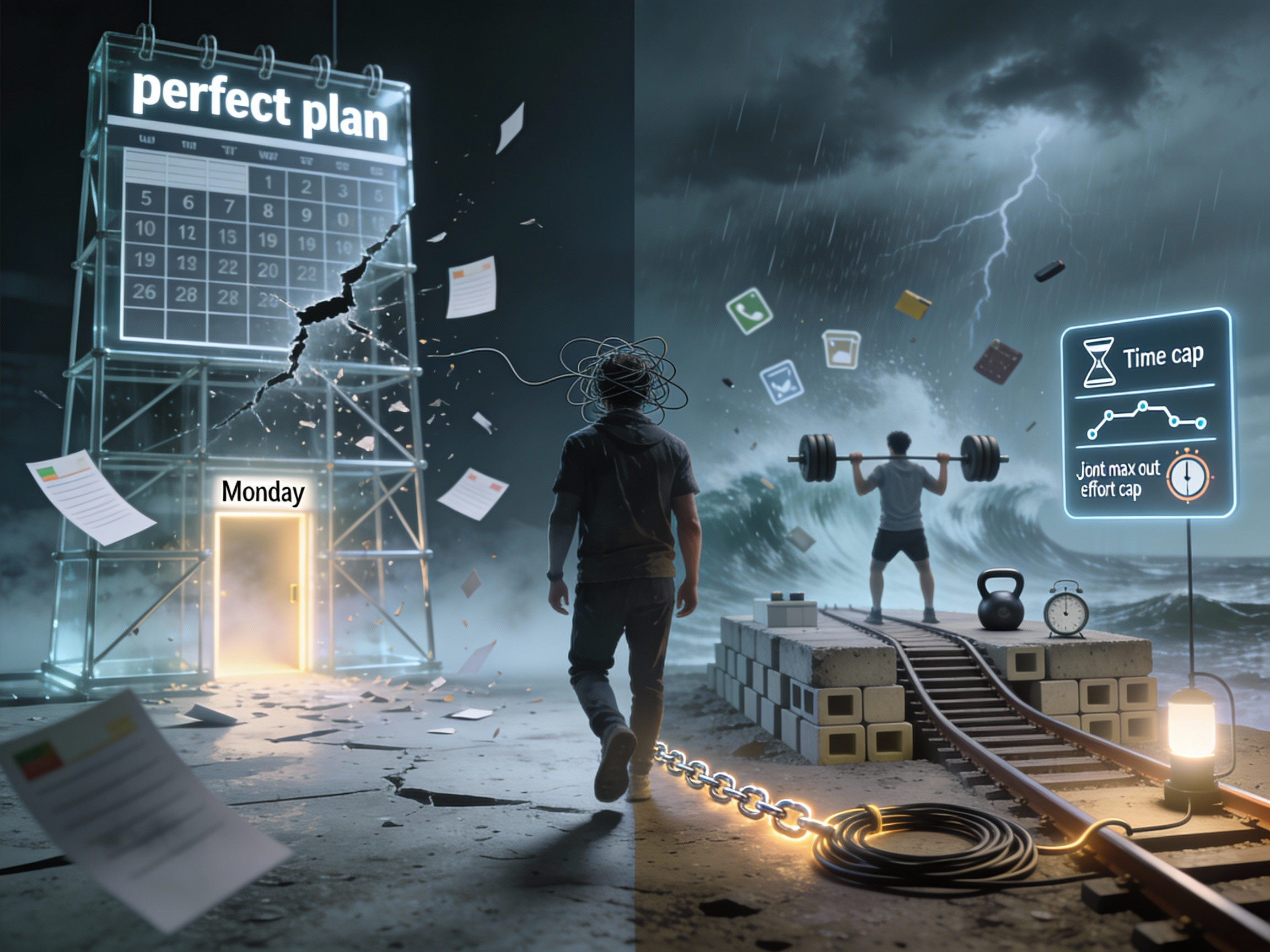 When Your Training Week Collapses: A Survival Architecture for Volatile Schedules