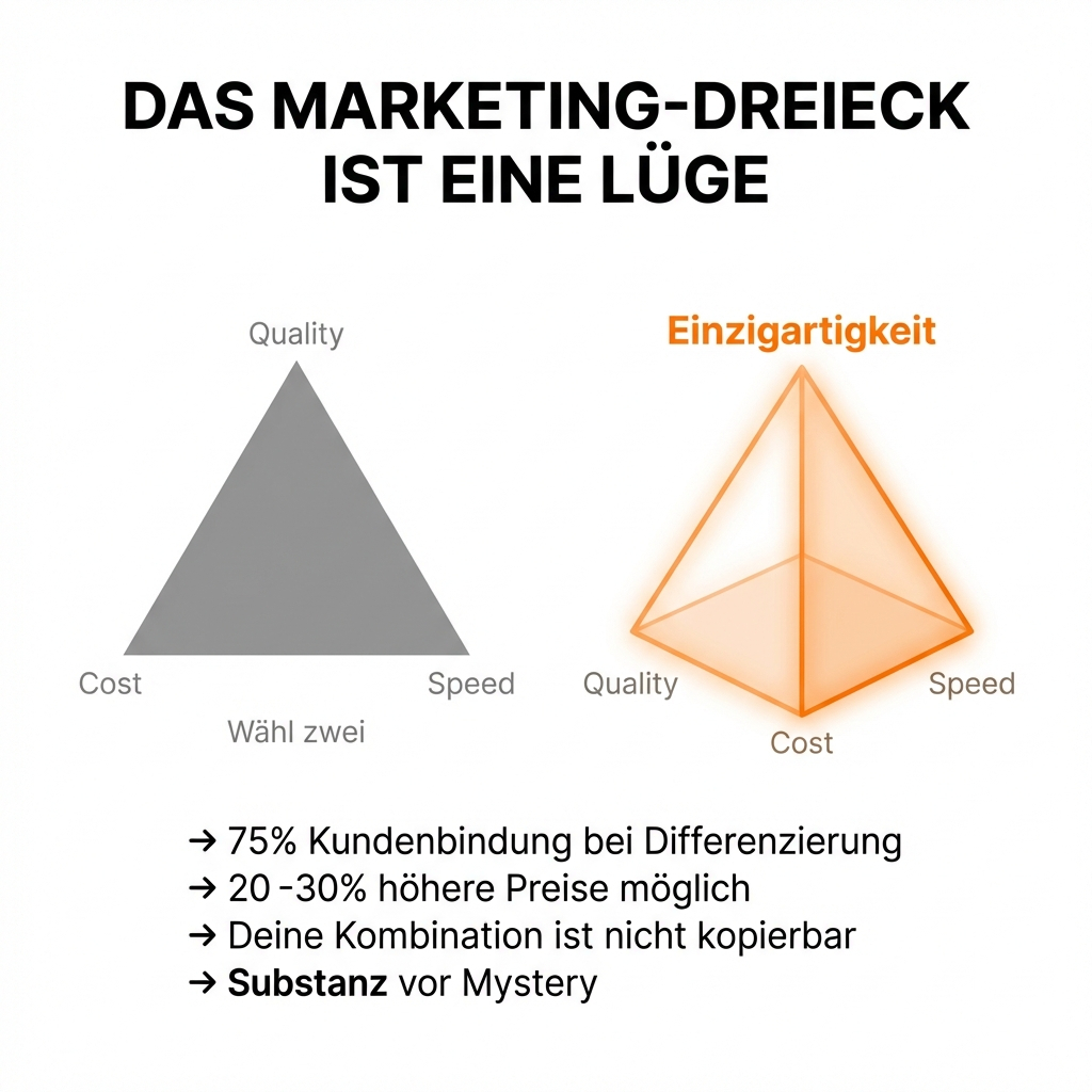 Das Marketing-Dreieck lügt dich an