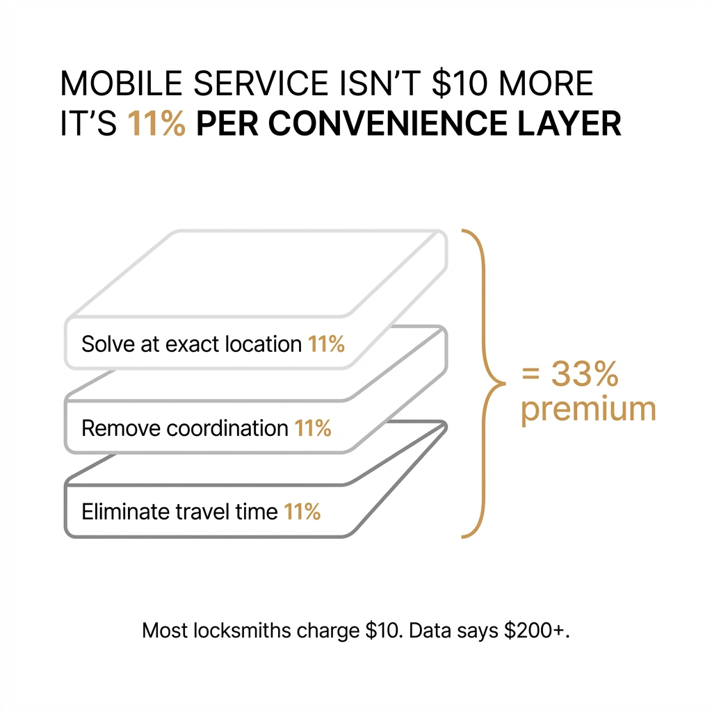The Convenience Premium Nobody's Charging: Why Your Mobile Service Costs More to Deliver Than Shop Work