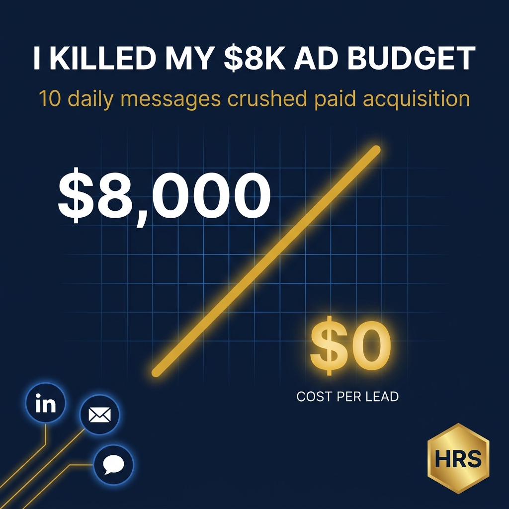 I Sent 10 LinkedIn Messages Per Day for 30 Days Instead of Running Ads. Here's What Actually Happened.
