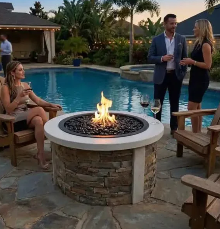 The Permanent Fire Pit Table: Why GFRC Outlasts Metal and Cast Iron in Freeze-Thaw Climates