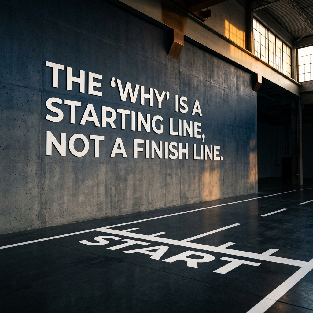 The ‘Why’ is a Starting Line, Not a Finish Line.